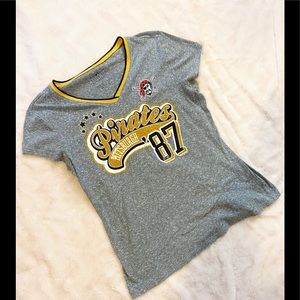 🌸Glitter Pittsburgh Pirates T-shirt baseball top